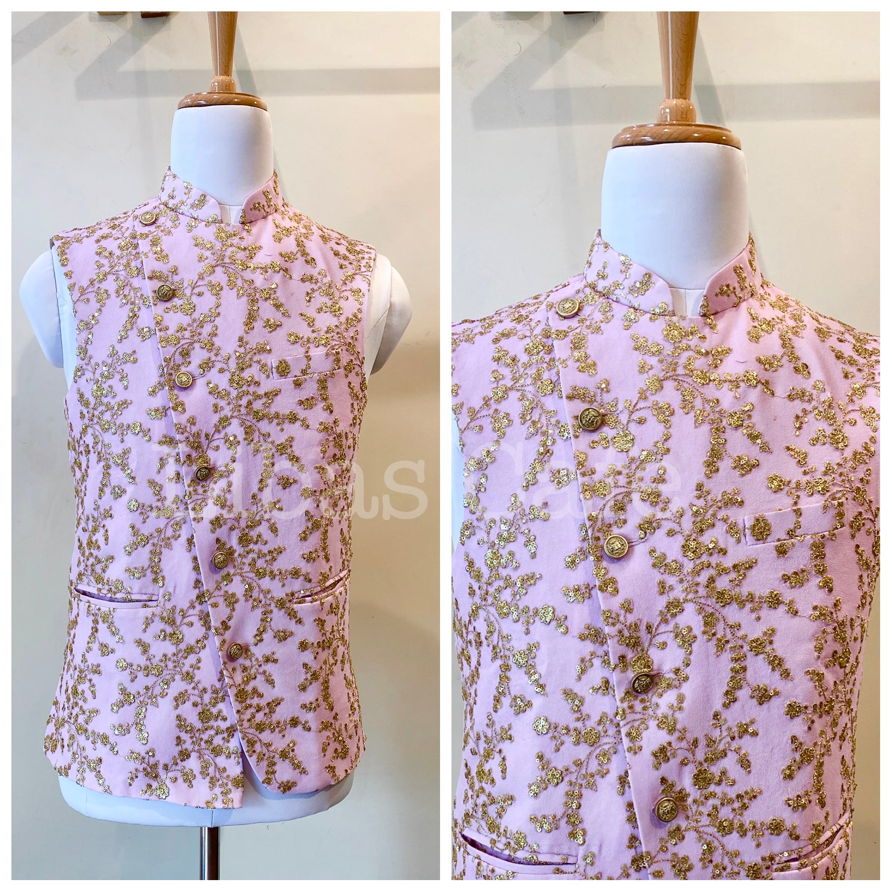 Lilac Gold Nehru Jacket